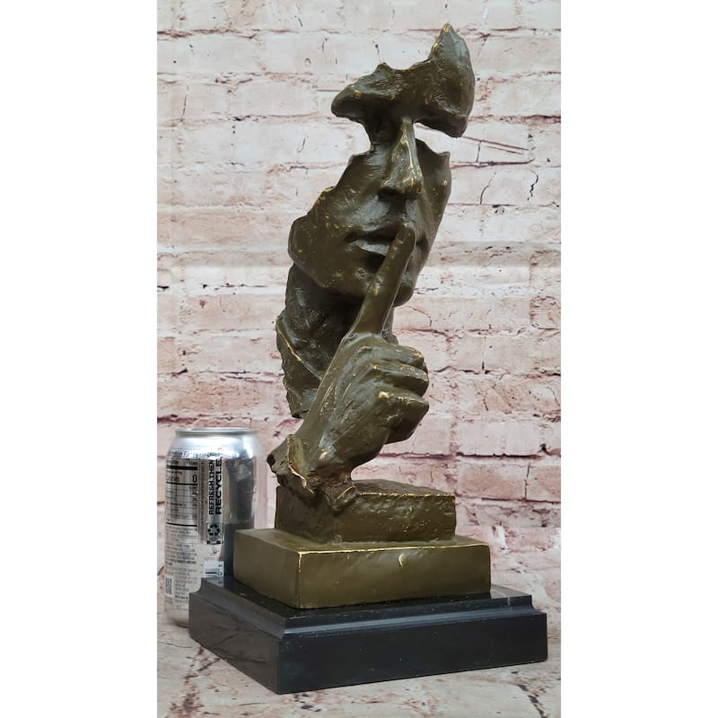 Abstract Silence Bronze Sculpture – Dali Modern Art Decor