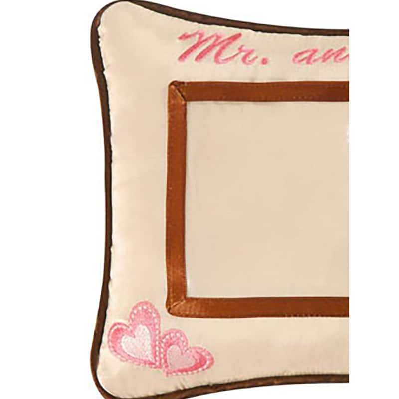 8" x 10" Mr. And Mrs. Embroidered Picture Pillow