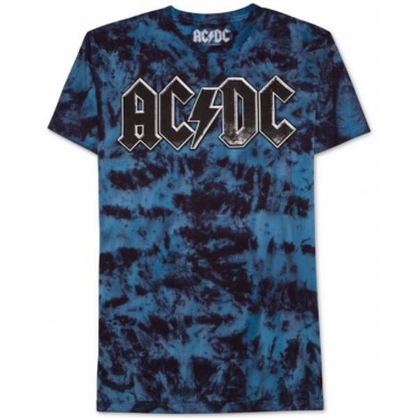 Shop Acdc New Blue Black Mens Size Medium M Graphic Tee Tie Dye T Shirt Overstock 20893084