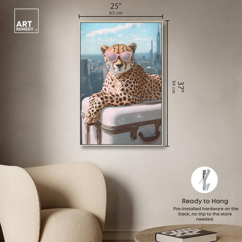 Cheetah Luggage NYC Canvas by Art Remedy