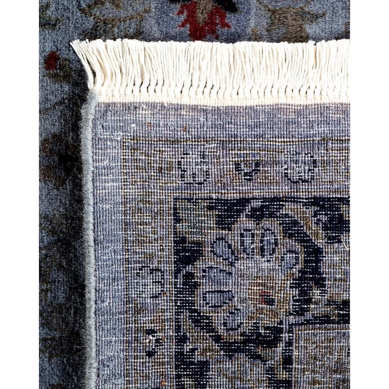 Overton Hand Knotted Wool Vintage Inspired Modern Contemporary Overdyed Gray Area Rug - 3' 1" x 5' 5"