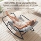 preview thumbnail 13 of 20, Oversized Outdoor Papasan Rocking Lounge Chair with Thick Cushion, Heavy-Duty Metal Patio Rocker Recliner, 450 lbs Capacity