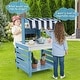 preview thumbnail 2 of 4, 2-In-1 Wooden Mud Kitchen w/ Canopy Removable Sink Water Box Faucet