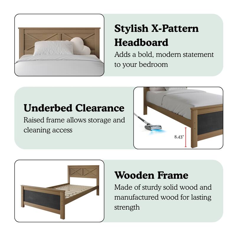 CraftPorch Elegance Twin Platform Bed