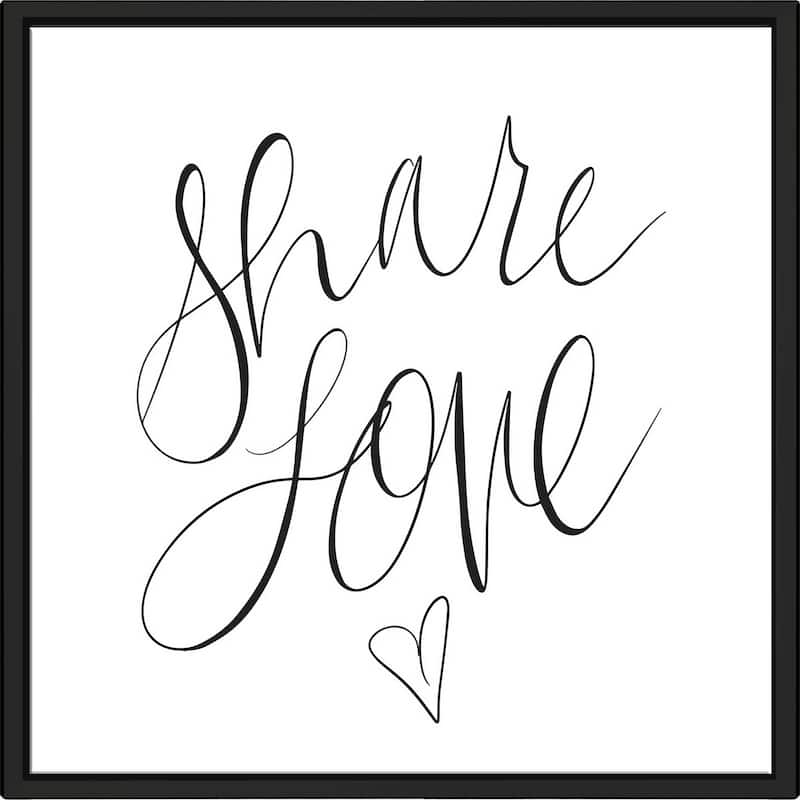 "Share Love" Print on Floating Canvas
