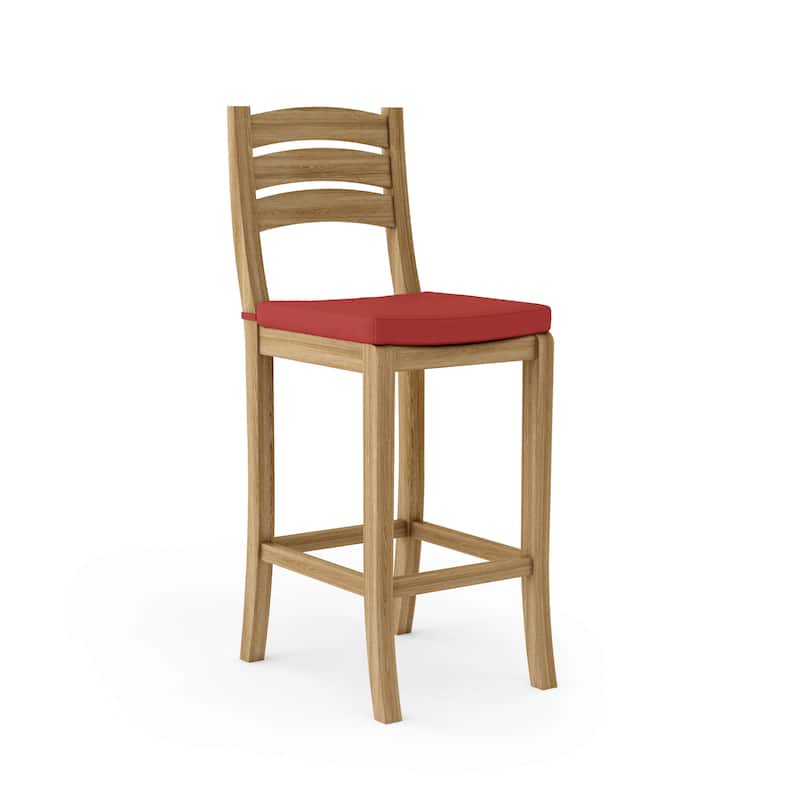 Mandalay Teak Outdoor Bar Stool - N/A