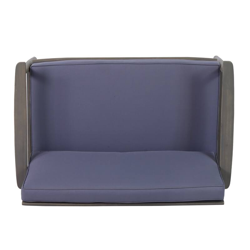 Willowbrook Outdoor Acacia Loveseat and Coffee Table by Christopher Knight Home