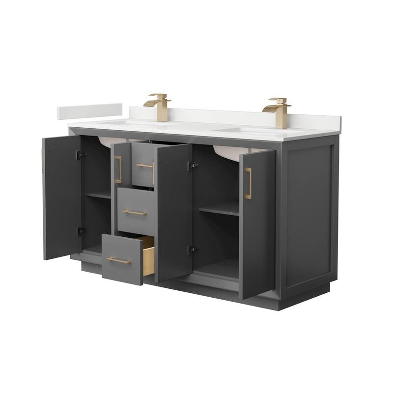 Wyndham Collection WCF414160D-QTZ-UNSMXX Strada 60" Free Standing
