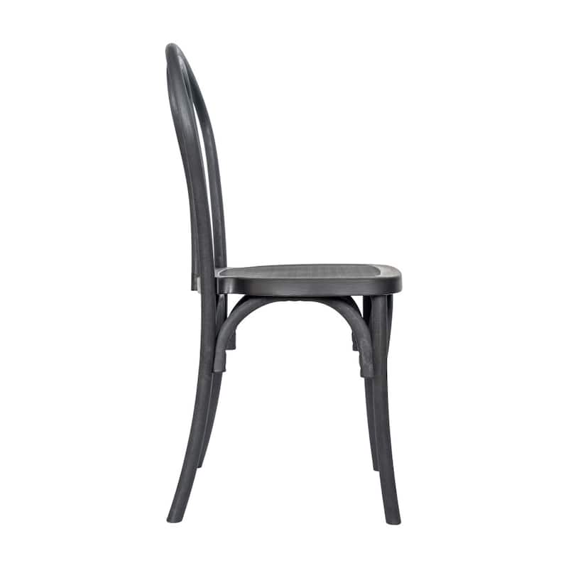 2PK Indoor/Outdoor Commercial Grade Wood Look Resin Thonet Style Chair - 16.5"W x 19.25"D x 36"H