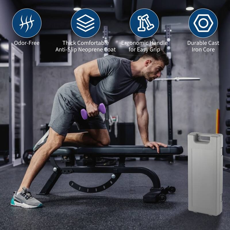 Dumbbell Set, Neoprene Dumbbell Free Hand Weight Set for Home Gym, Packed In Pairs