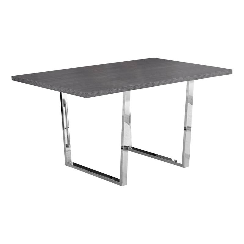 Dining Table, Rectangular, Kitchen, Dining Room, Chrome Metal