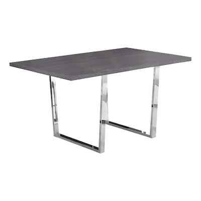 Dining Table, Rectangular, Kitchen, Dining Room, Chrome Metal