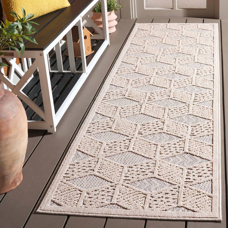 SAFAVIEH Milos Deloris Casual Rug - 2'3" x 8' Runner - Ivory