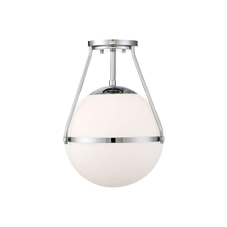 Meridian M60054 1-Light Semi-Flush Mount - Chrome