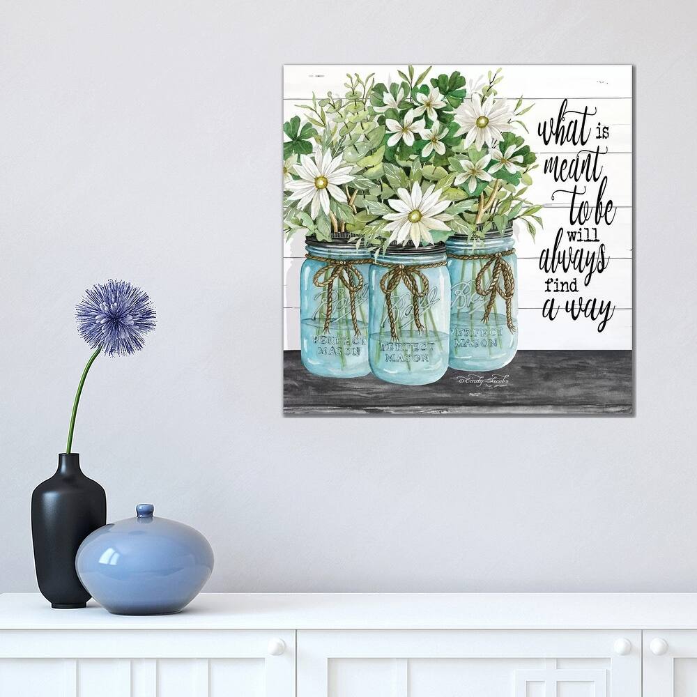 iCanvas "Blue Jars - What is Meant to Be" by Cindy Jacobs Canvas Print