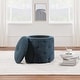 preview thumbnail 9 of 68, Erindale Round Storage Ottoman Indigo