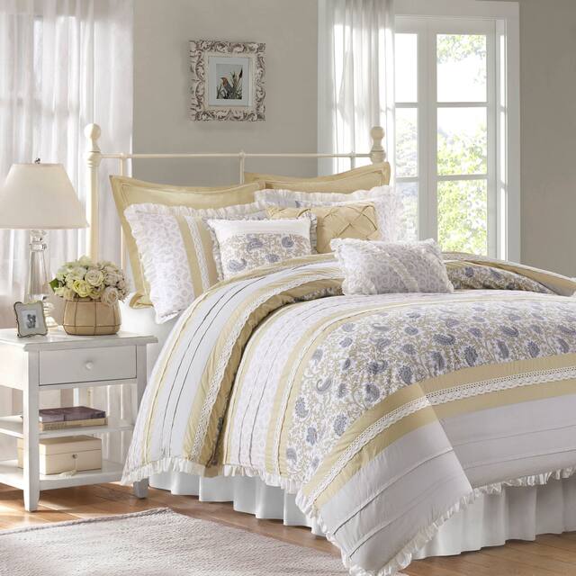 Madison Park Vanessa 9 Piece Cotton Percale Comforter Set On Sale