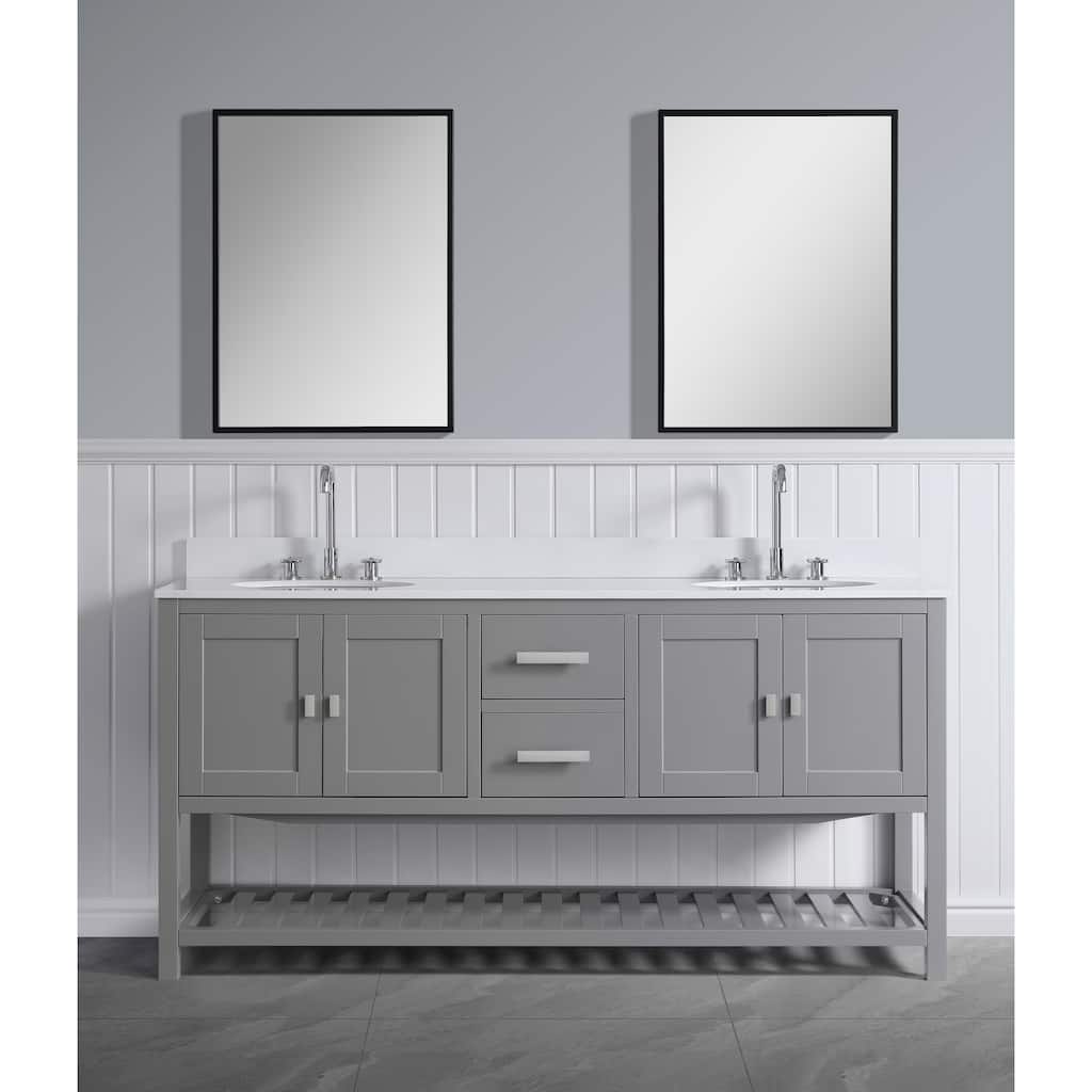 Monaco 72" Double Sink Vanity Base Only