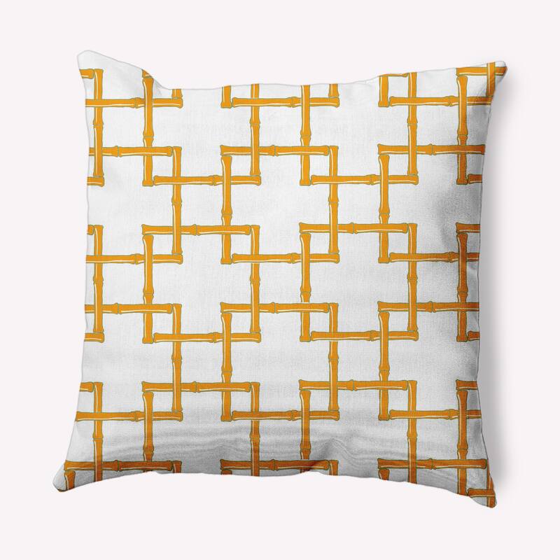 Bamboo Indoor/Outdoor Throw Pillow - Mango - 16" x 16"