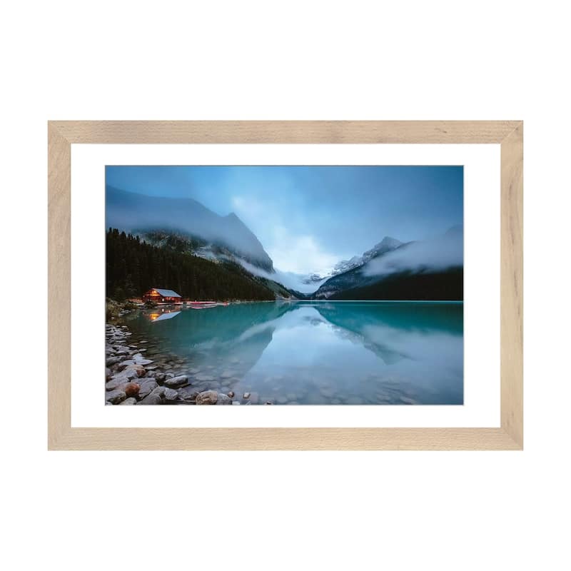 iCanvas "Dawn At Lake Louise" by Matteo Colombo PFA - Natural - 24x32x1