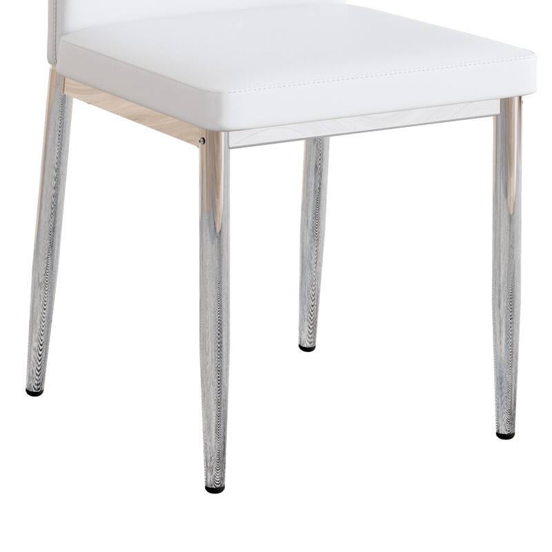 Ergonomic Dining Chair with PU Backrest - Comfort & Style for Modern Dining