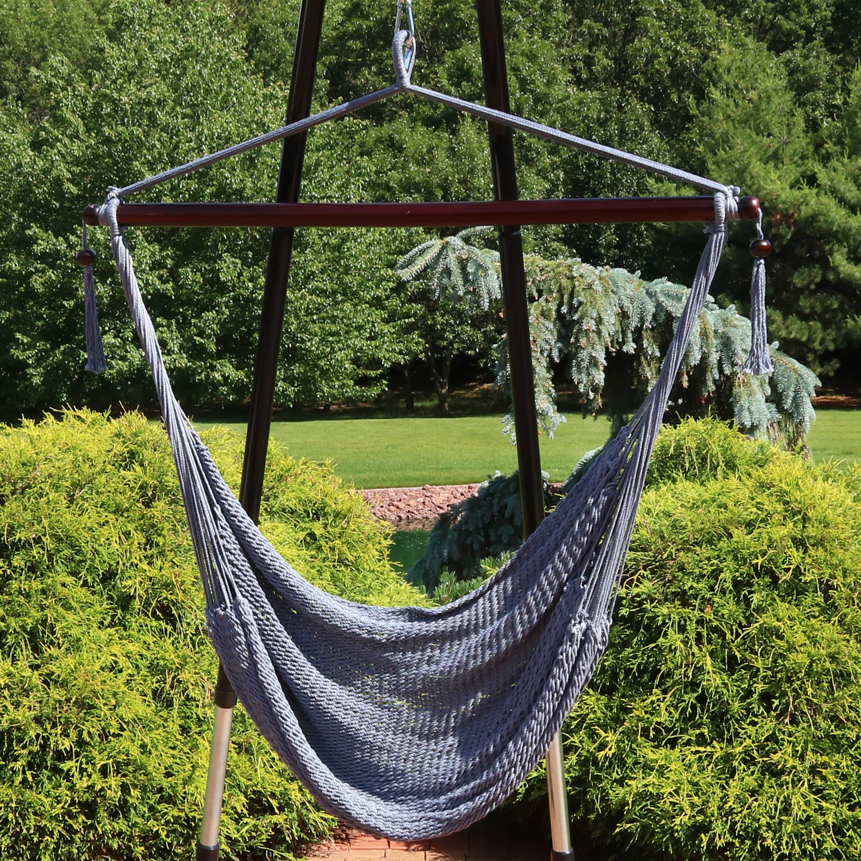Hanging online rope hammock