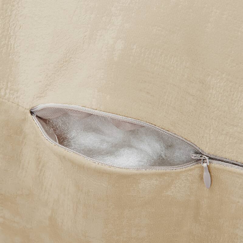 Textured Velvet Bedrest Reading Pillow Cover & Filling
