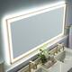 Wall Mounted Back Light Bathroom Framed LED Mirror Anti- Fog With Dimmable Light Touch Sensor And Memory Function
