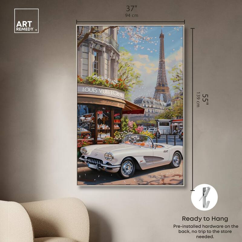 A View of Paris from the Car Canvas by Art Remedy