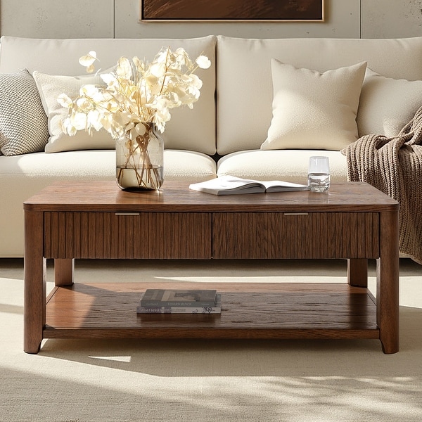 HULALA HOME Francisco Modern Solid Wood Coffee Table - On Sale