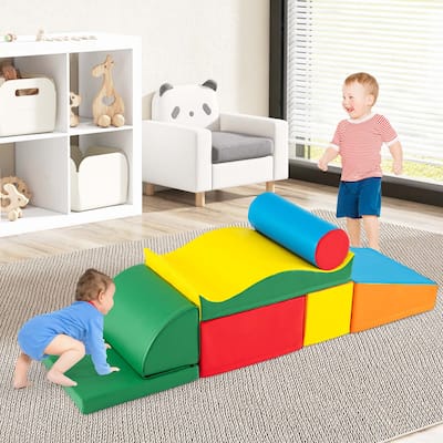 7 PCS Soft Play Blocks Adventure Ready Foam Climber Set - Multi-Color