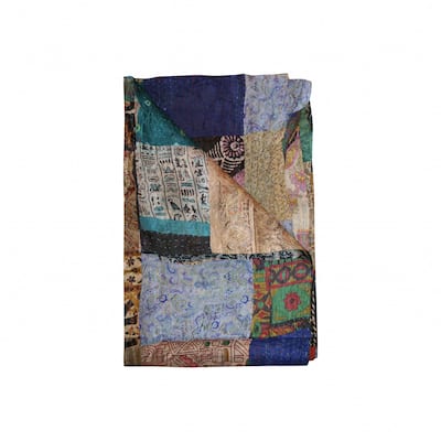 HomeRoots 60" x 90" Silk Multicolor Throws