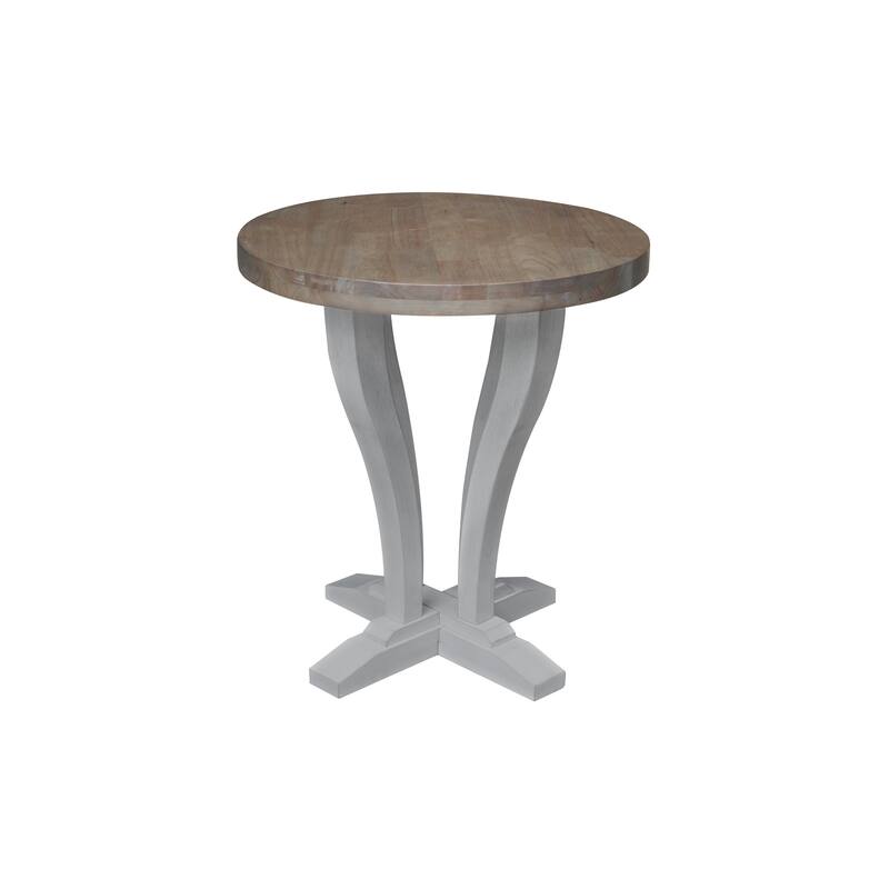 LaCasa Solid Wood Round End Table