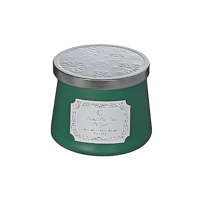 Christmas 10.5Oz Taper Candle Frosted Pine Tree - N/A