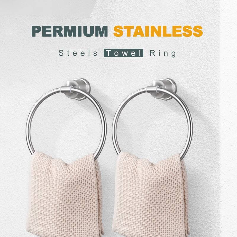 2PCS Wall Mounted Towel Ring