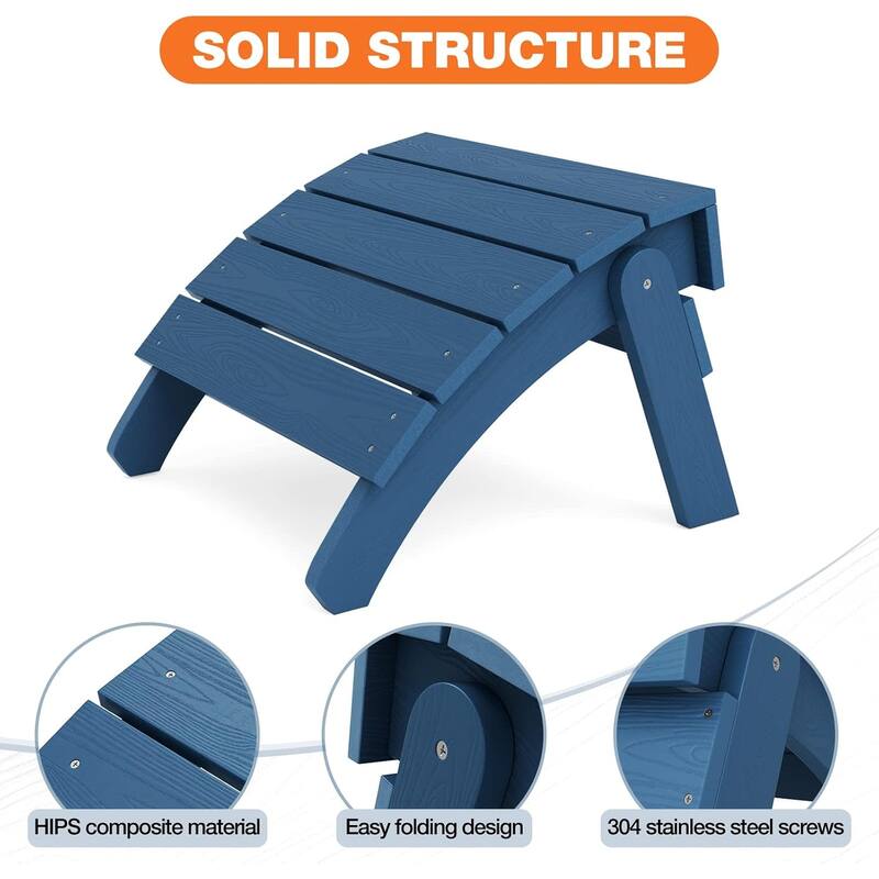 WINSOON Adirondack Ottoman,Folding Adirondack Foot Rest
