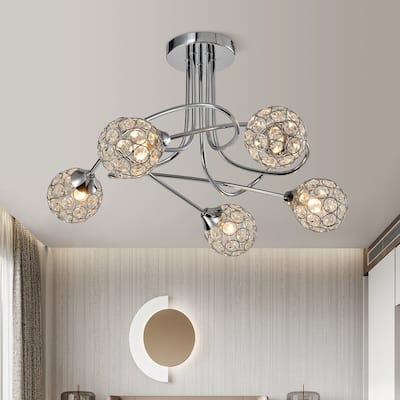 Maxax 5 - Light 19.7'' Unique/Statement Semi Flush Mount