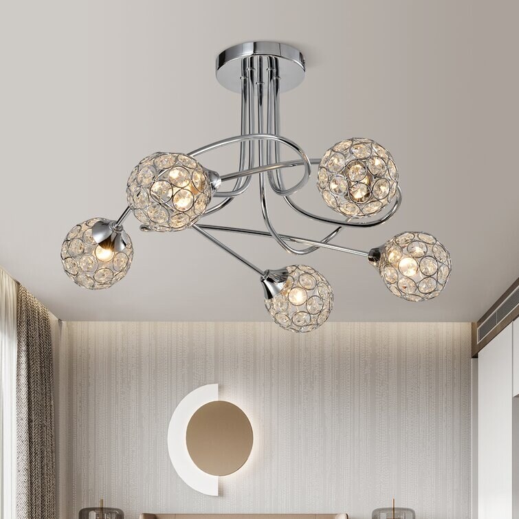 Maxax 5 - Light 19.7'' Unique/Statement Semi Flush Mount