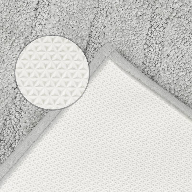 Bathroom Rugs Non Slip Bath Mat Geometric Luxury Soft Microfiber Mat Washable Carpet for Bathroom