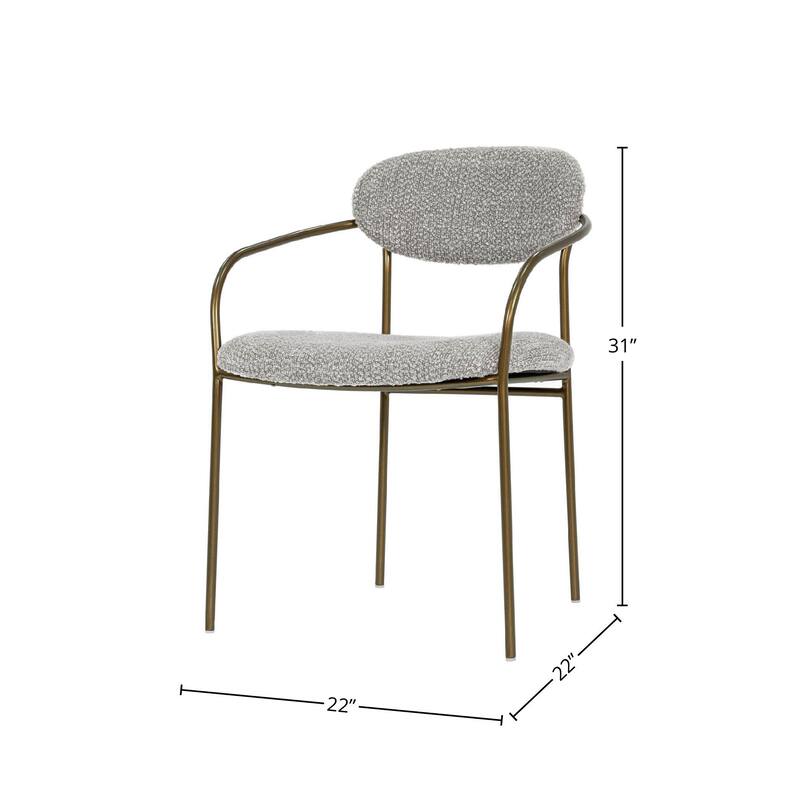 Willow Iron Upholstered Arm Dining Chair