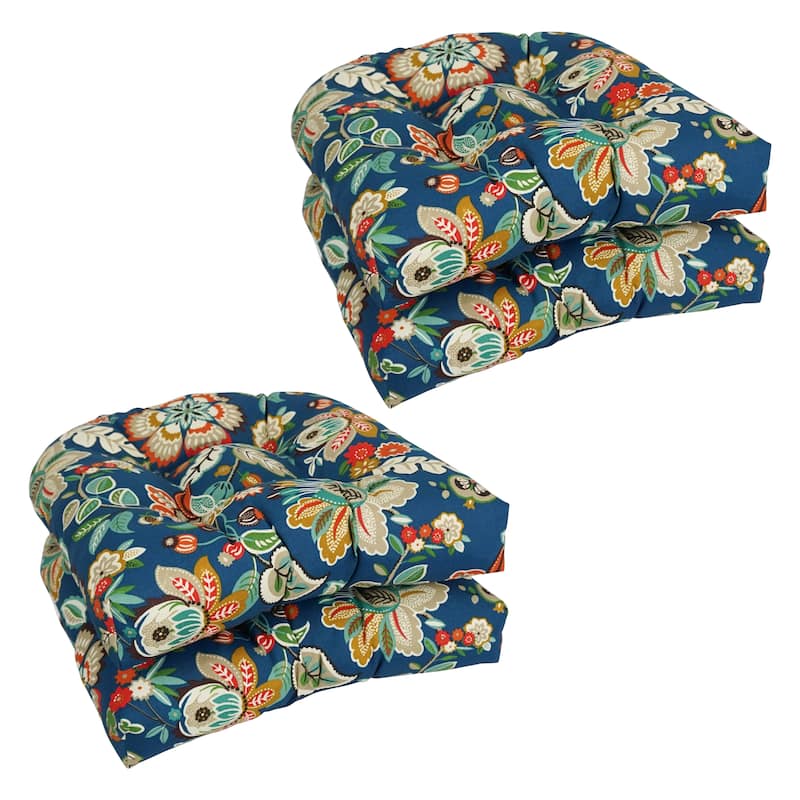 19inch Rounded Back Indoor/Outdoor Chair Cushions (Set of 4) 19" x