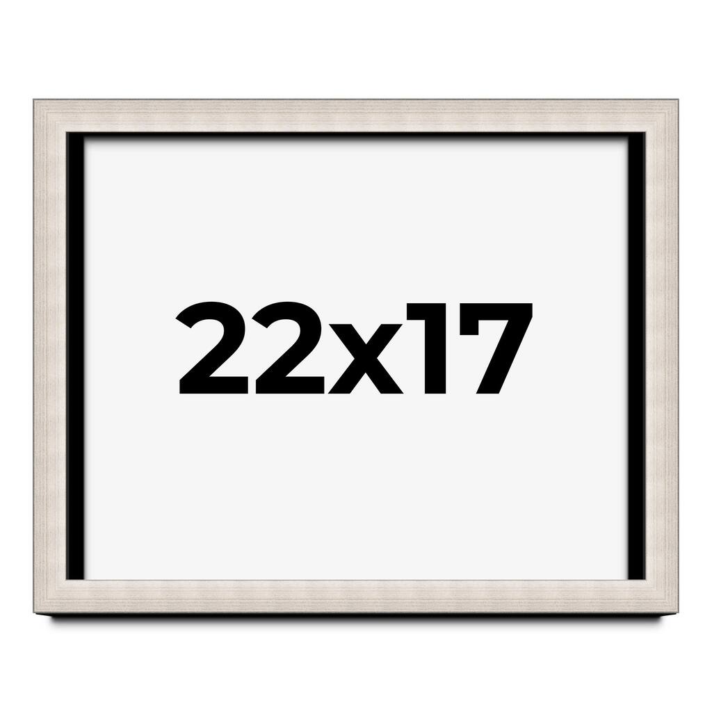 22x17 Shadow Box Frame Silver Real Wood Contemporary Shadowbox Display Frame UV Acrylic Front Acid Free Backing and Hardware