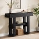 preview thumbnail 11 of 28, 41.34-Inch Farmhouse Console Table, 2-Tier Narrow Sofa Table - 41.34" W x 11.81" D x 31.5" H Black