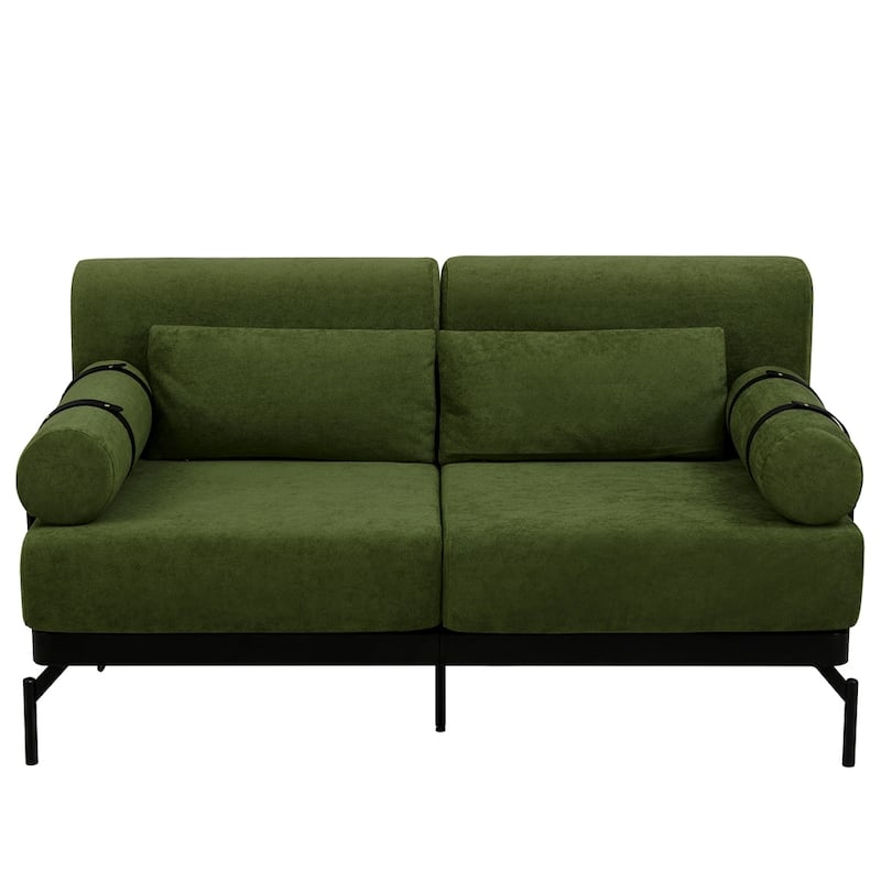 59 Inch Sofa Couch 2-Seater Sofa with Flexible USB Ports