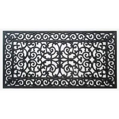 First Impression Audie Durable And Attractive Rubber Entry Double Doormat 24"X48"