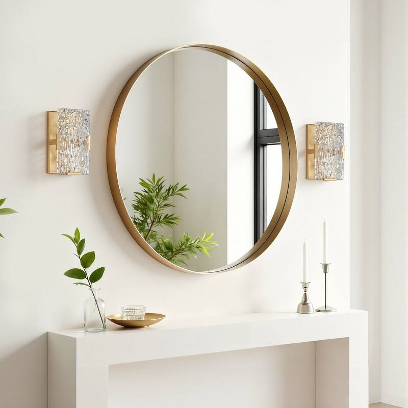 KAWOTI Glam 1- Light Wall Sconce with Textured Glass Shade