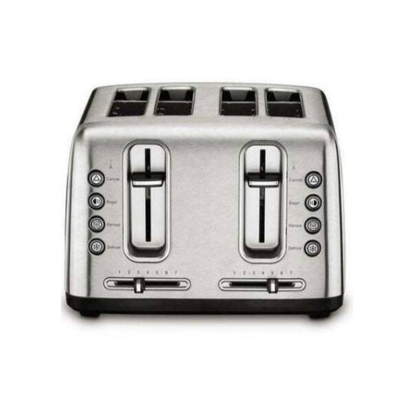 Cuisinart RBT4900PCFR Stainless Steel 4Slice Toaster (Renewed) Bed