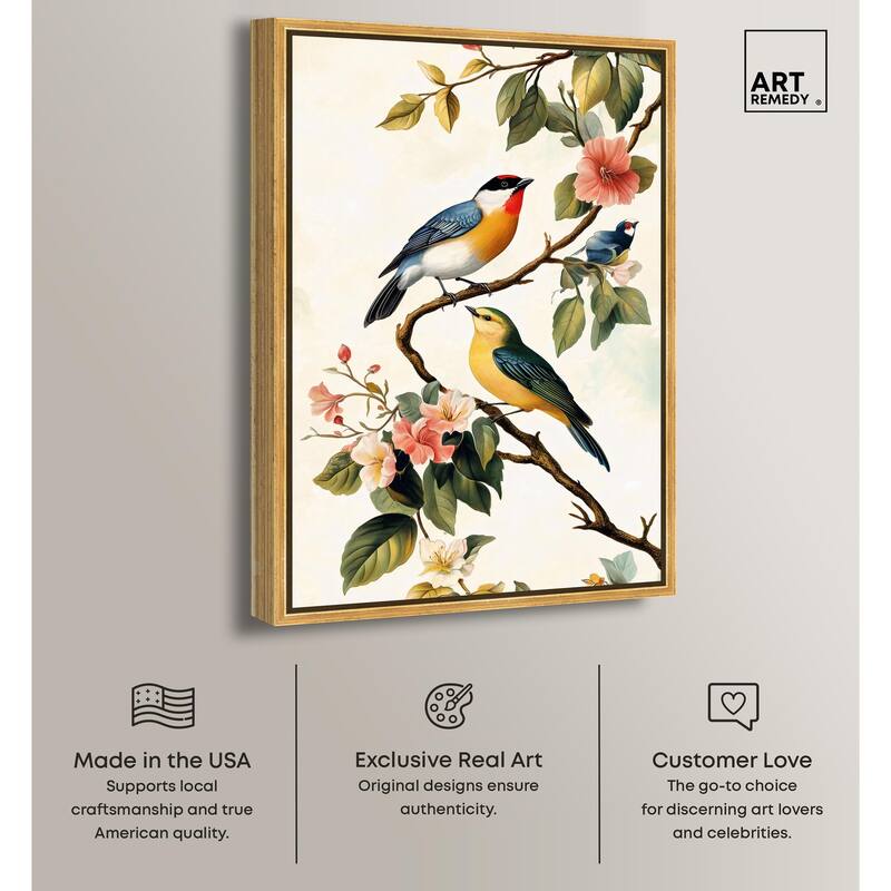 Colorful Perch Canvas by Art Remedy