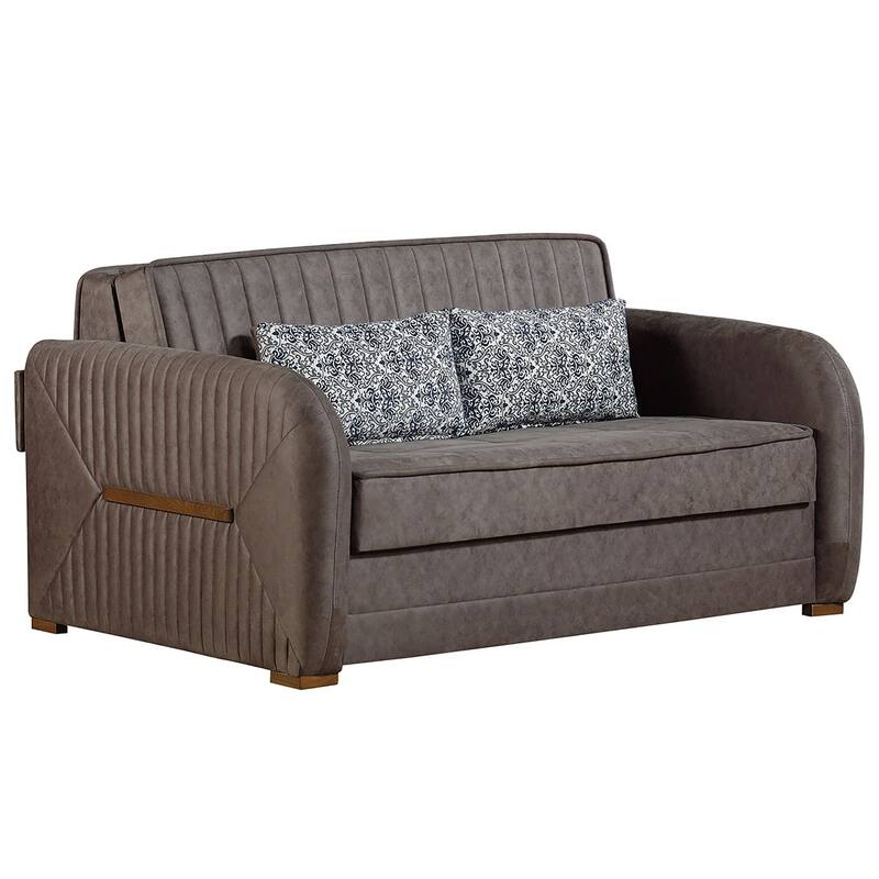 Collection Upholstered Convertible Loveseat With Storage