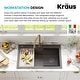preview thumbnail 30 of 61, KRAUS Bellucci Workstation 33-inch Drop-in Granite 1-bowl Kitchen Sink